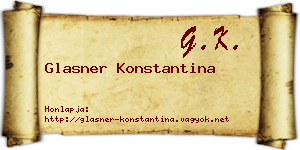Glasner Konstantina névjegykártya